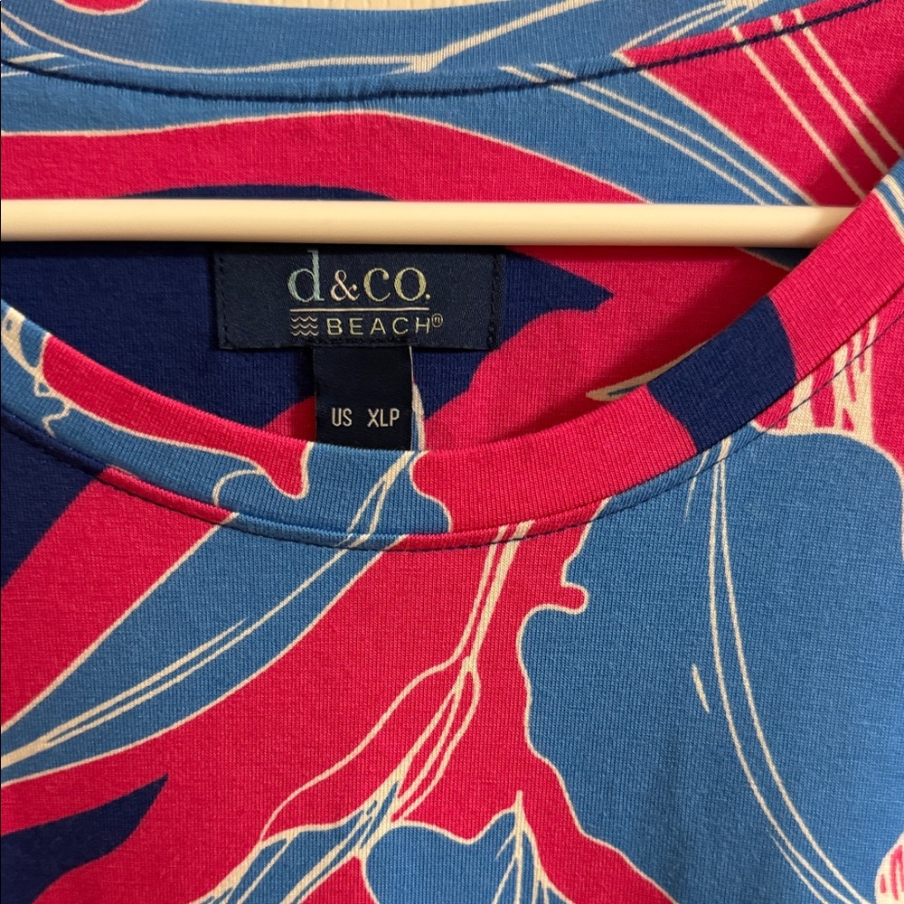 D&Co Beach Blue and Pink Floral dress